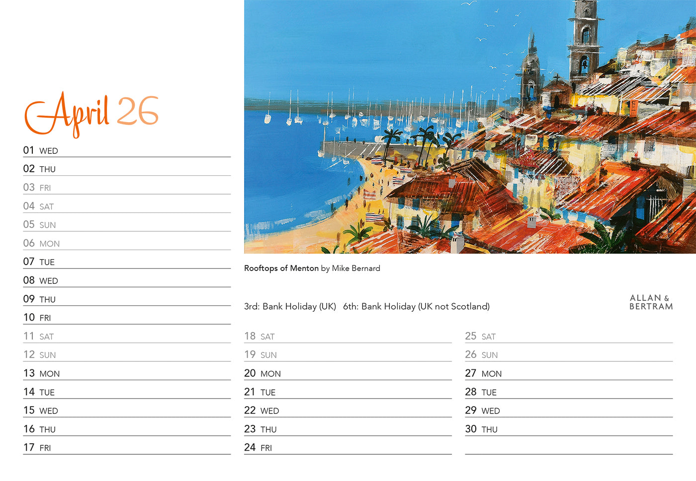 Art Midi Desk Calendar