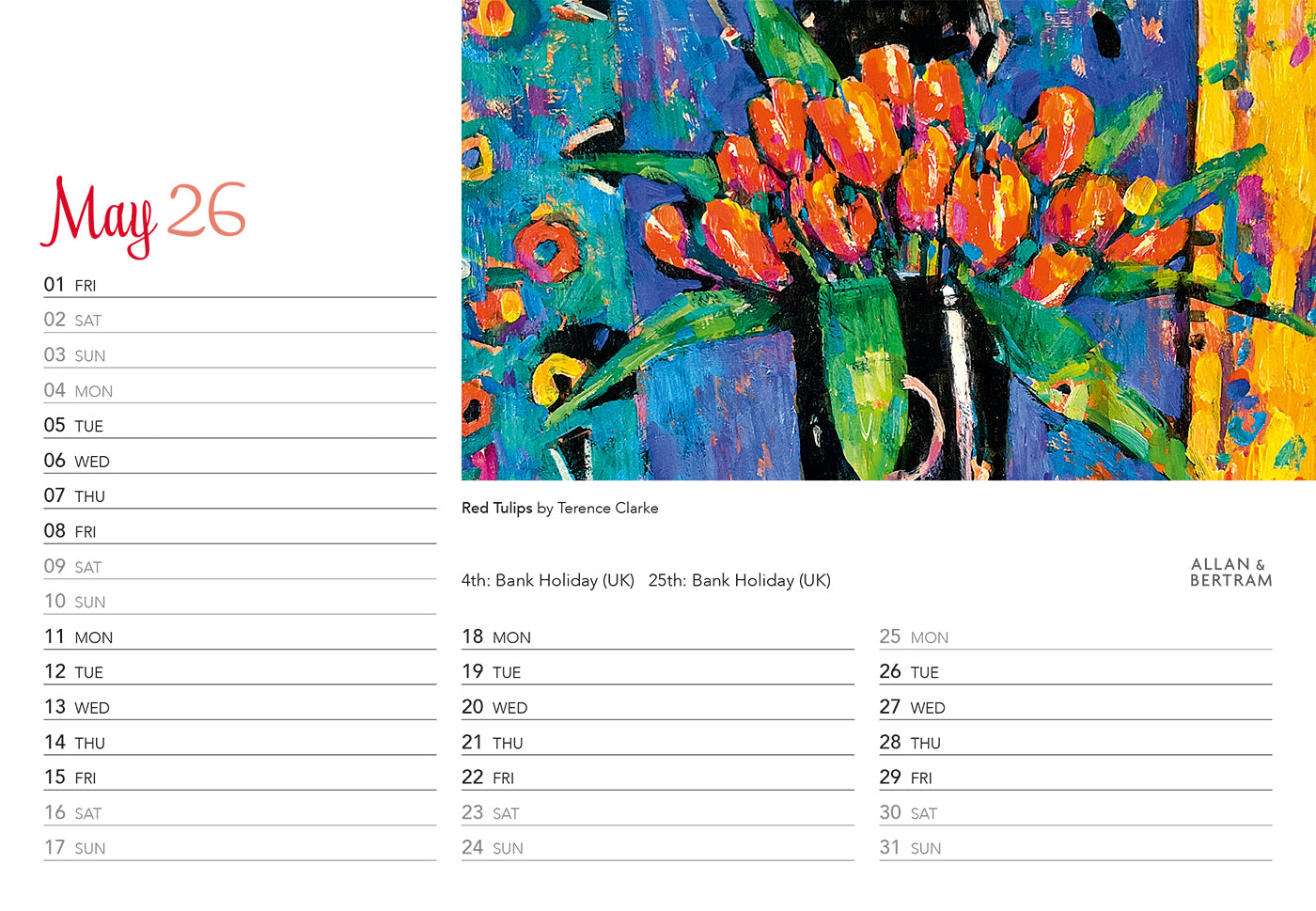Art Midi Desk Calendar