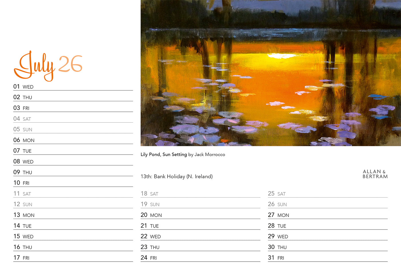 Art Midi Desk Calendar