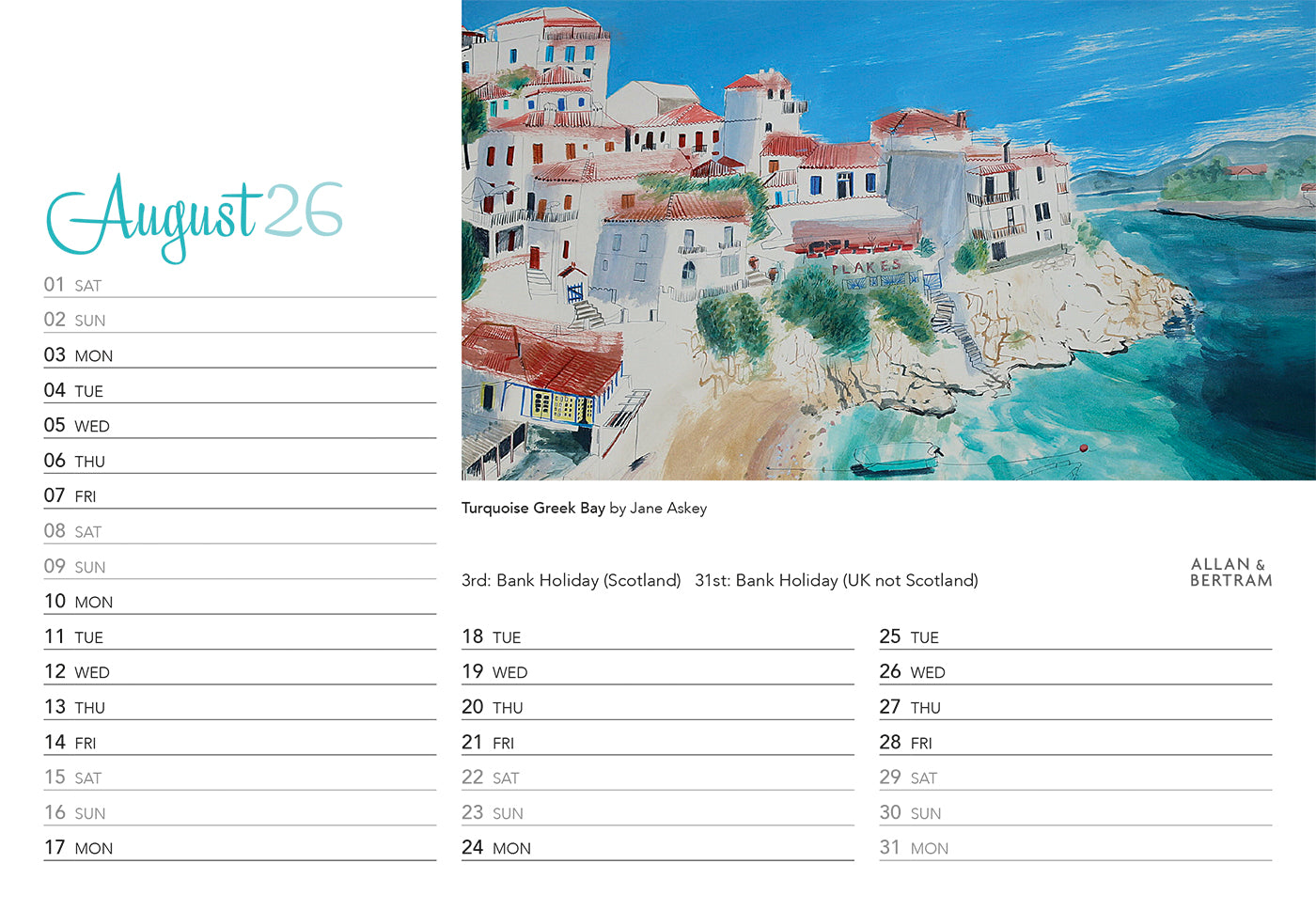 Art Midi Desk Calendar