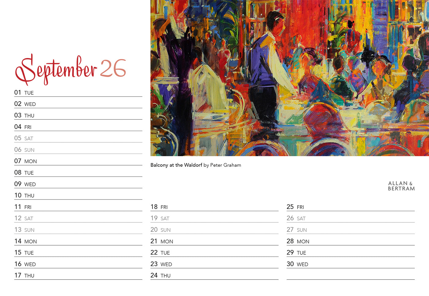 Art Midi Desk Calendar