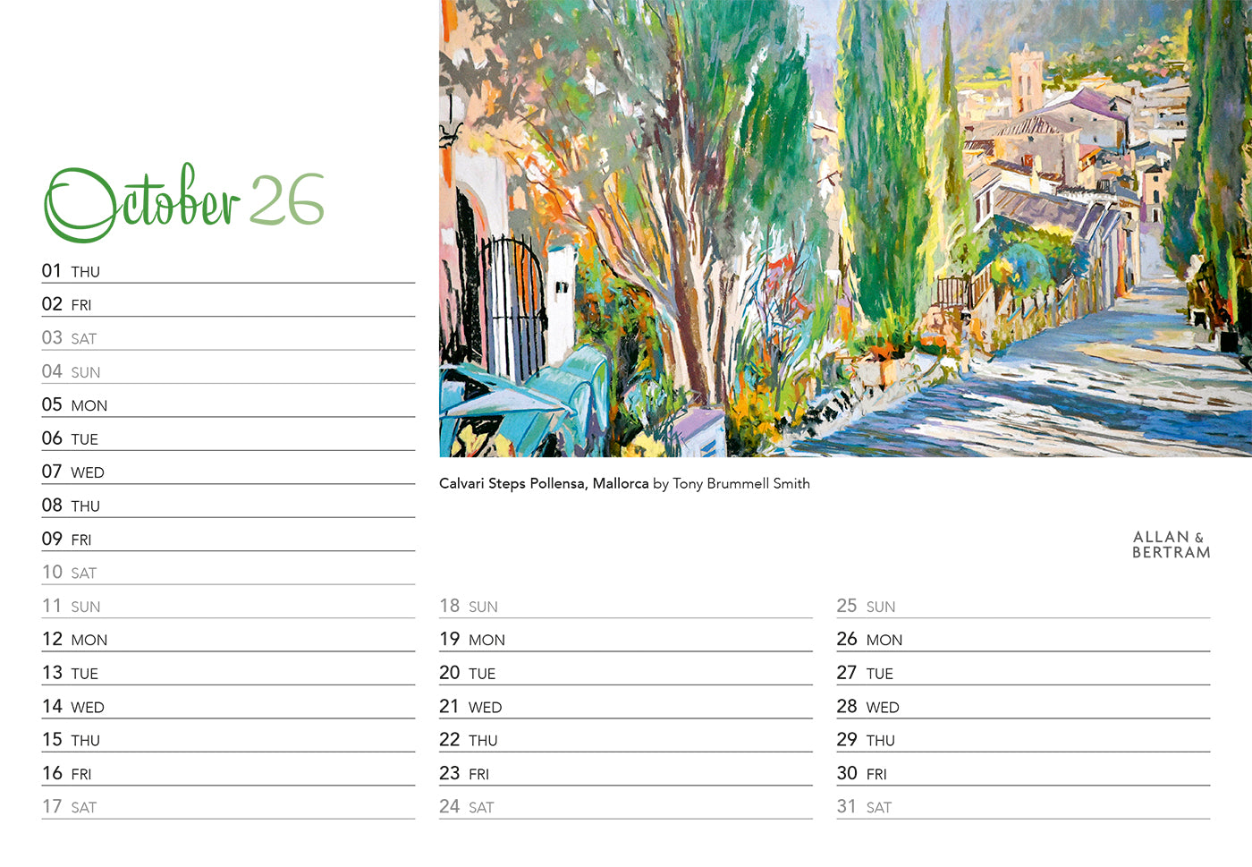 Art Midi Desk Calendar