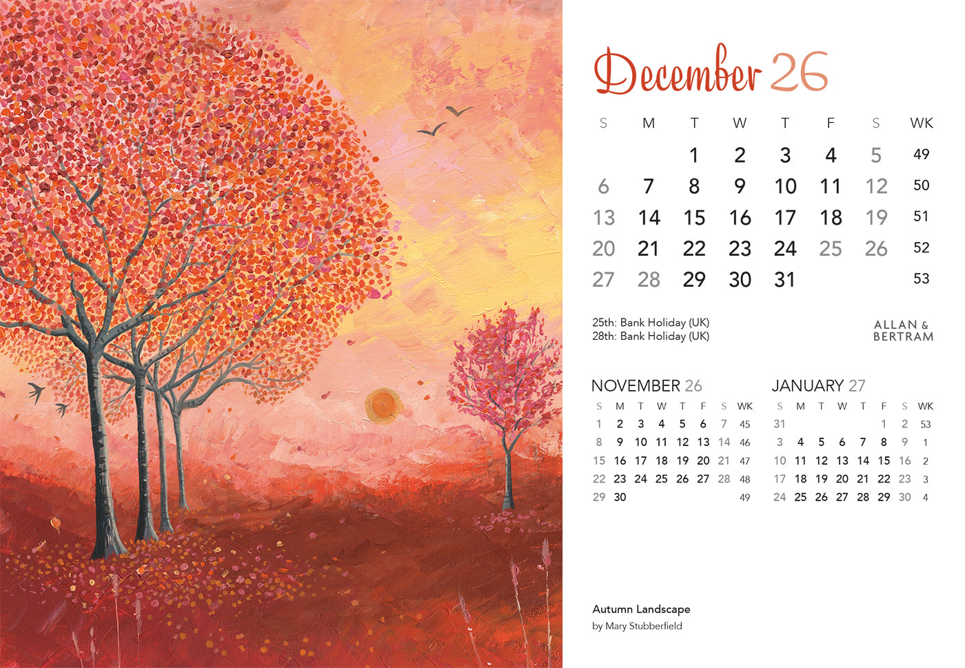 Art Midi Desk Calendar