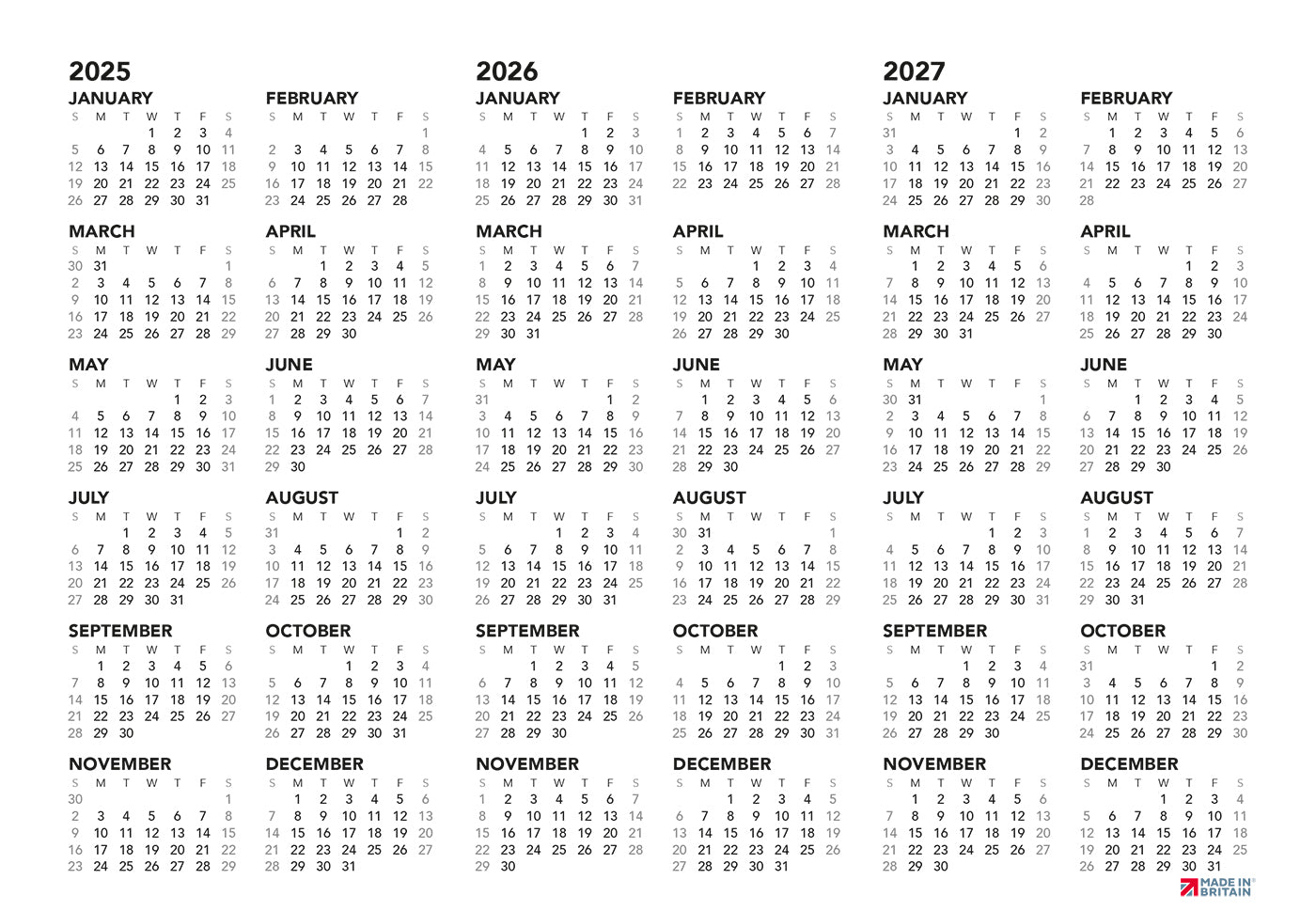 Art Midi Desk Calendar