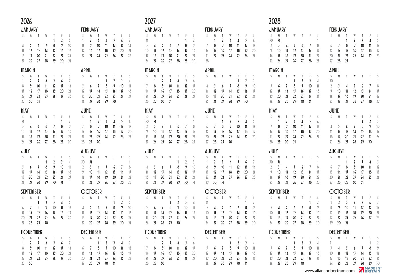 Art Midi Desk Calendar