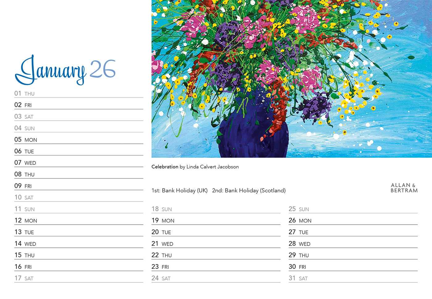 Art Midi Desk Calendar