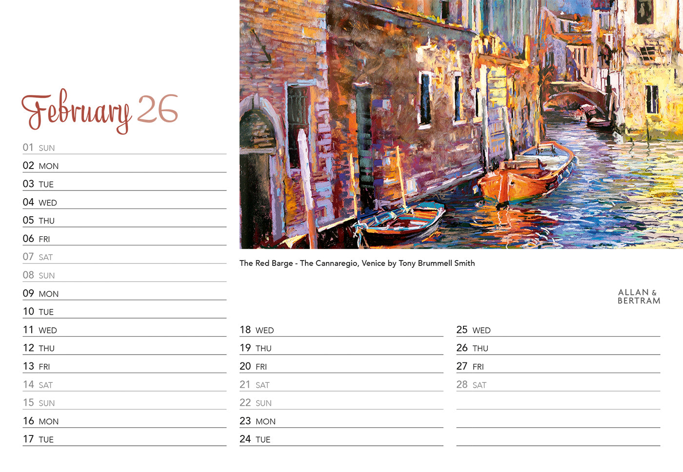 Art Midi Desk Calendar