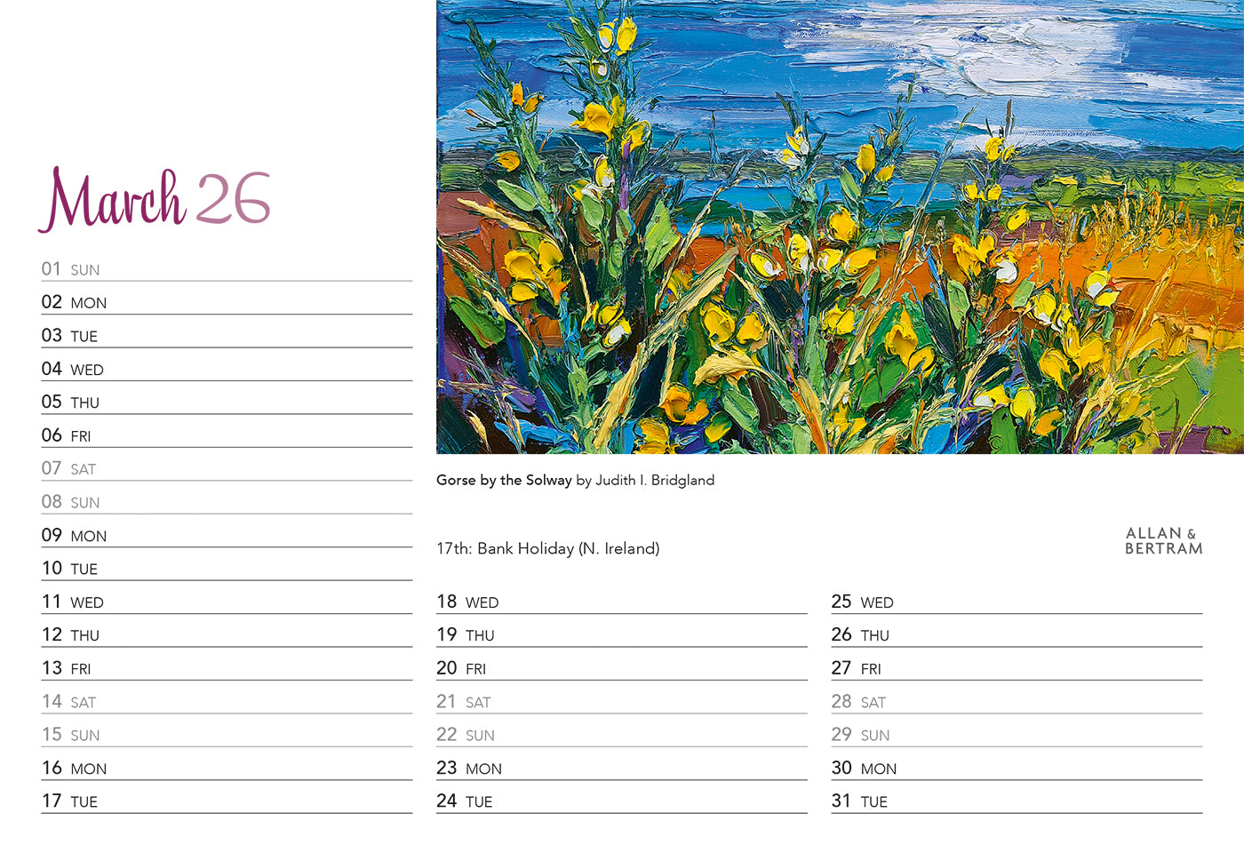Art Midi Desk Calendar