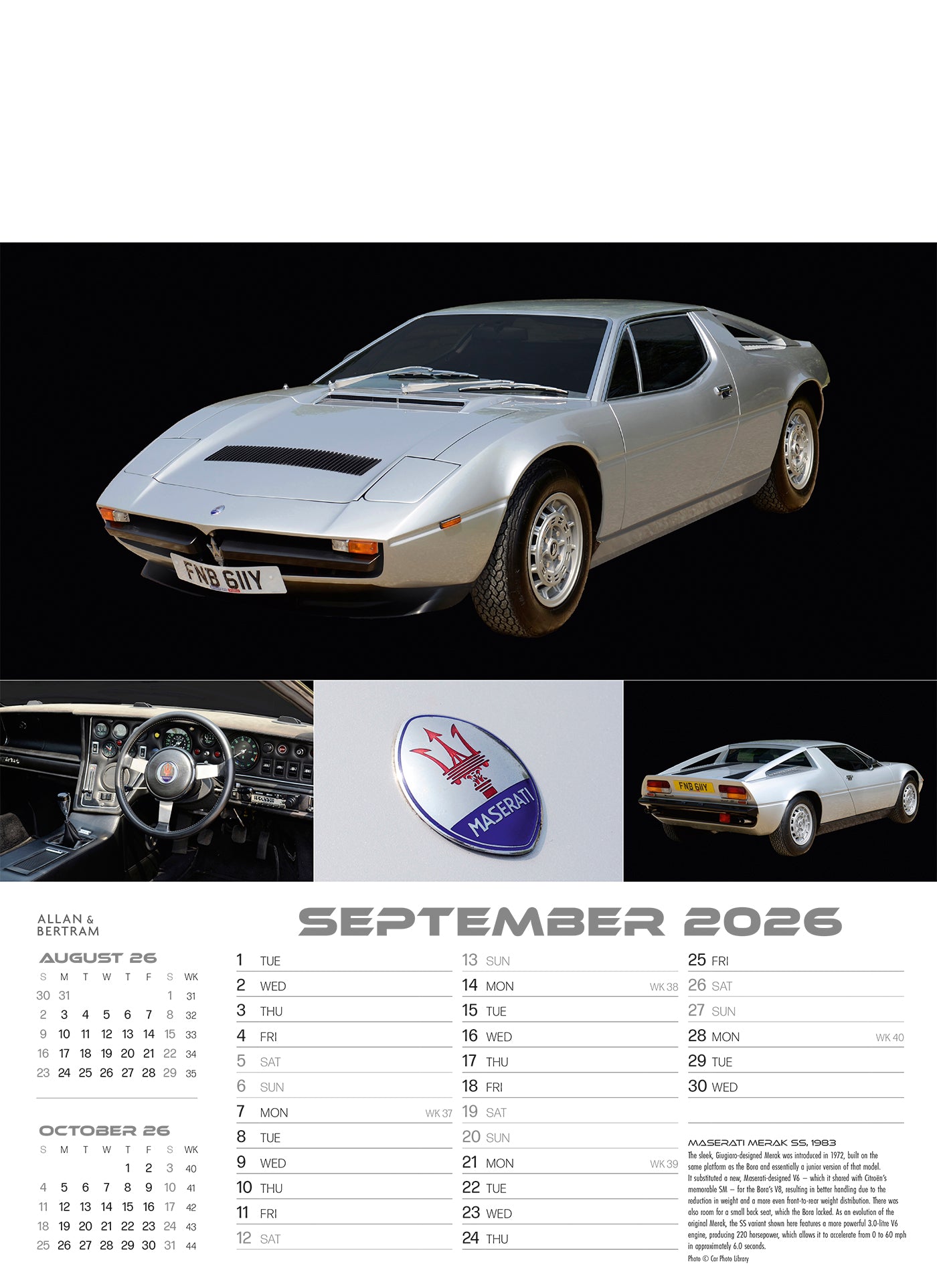 Auto Junior Wall Calendar