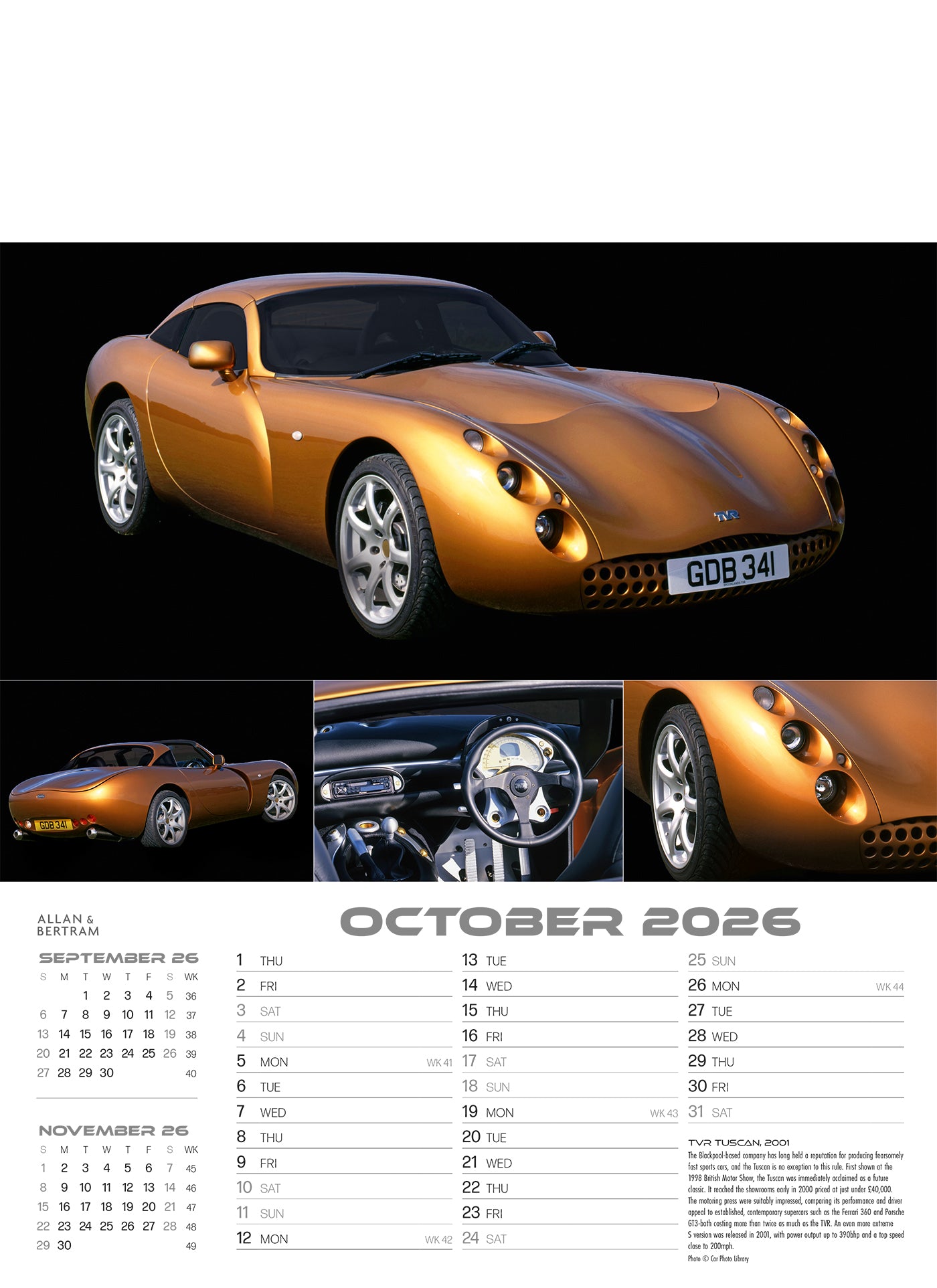 Auto Junior Wall Calendar