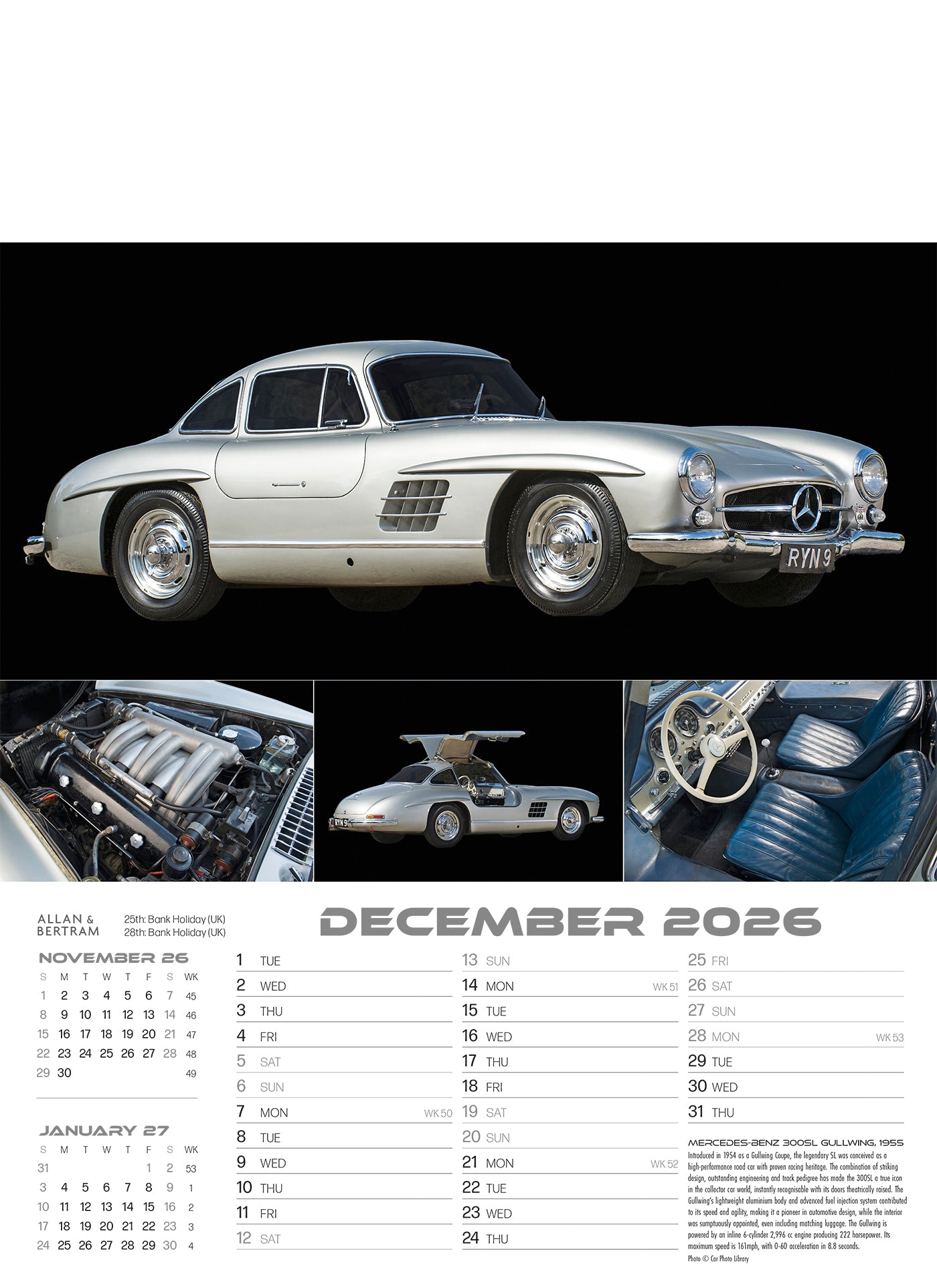 Auto Junior Wall Calendar