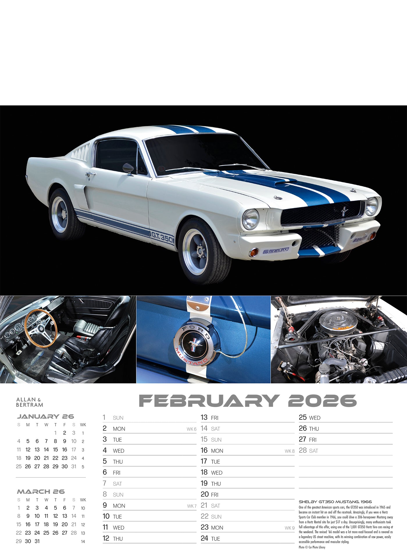 Auto Junior Wall Calendar