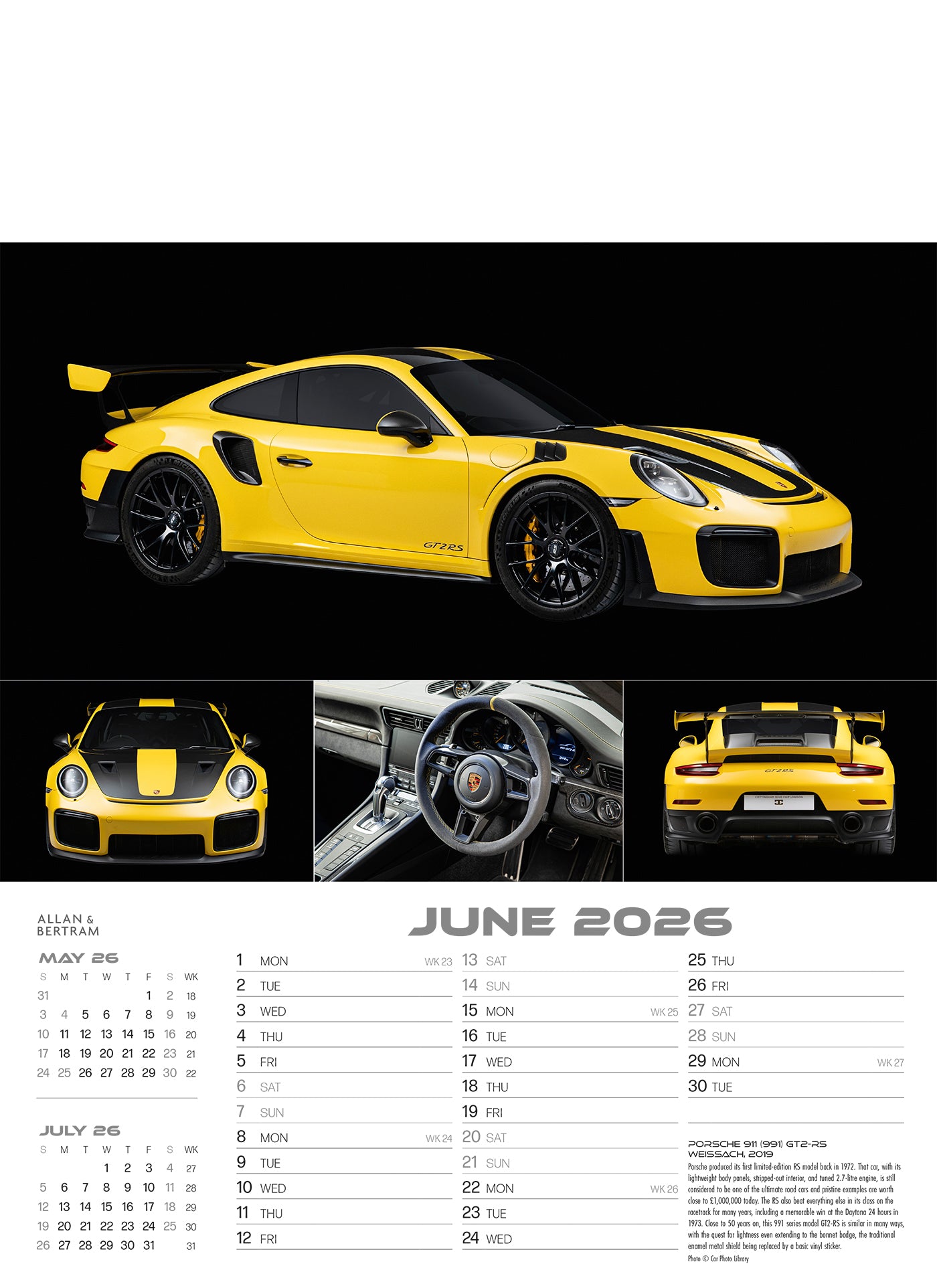 Auto Junior Wall Calendar
