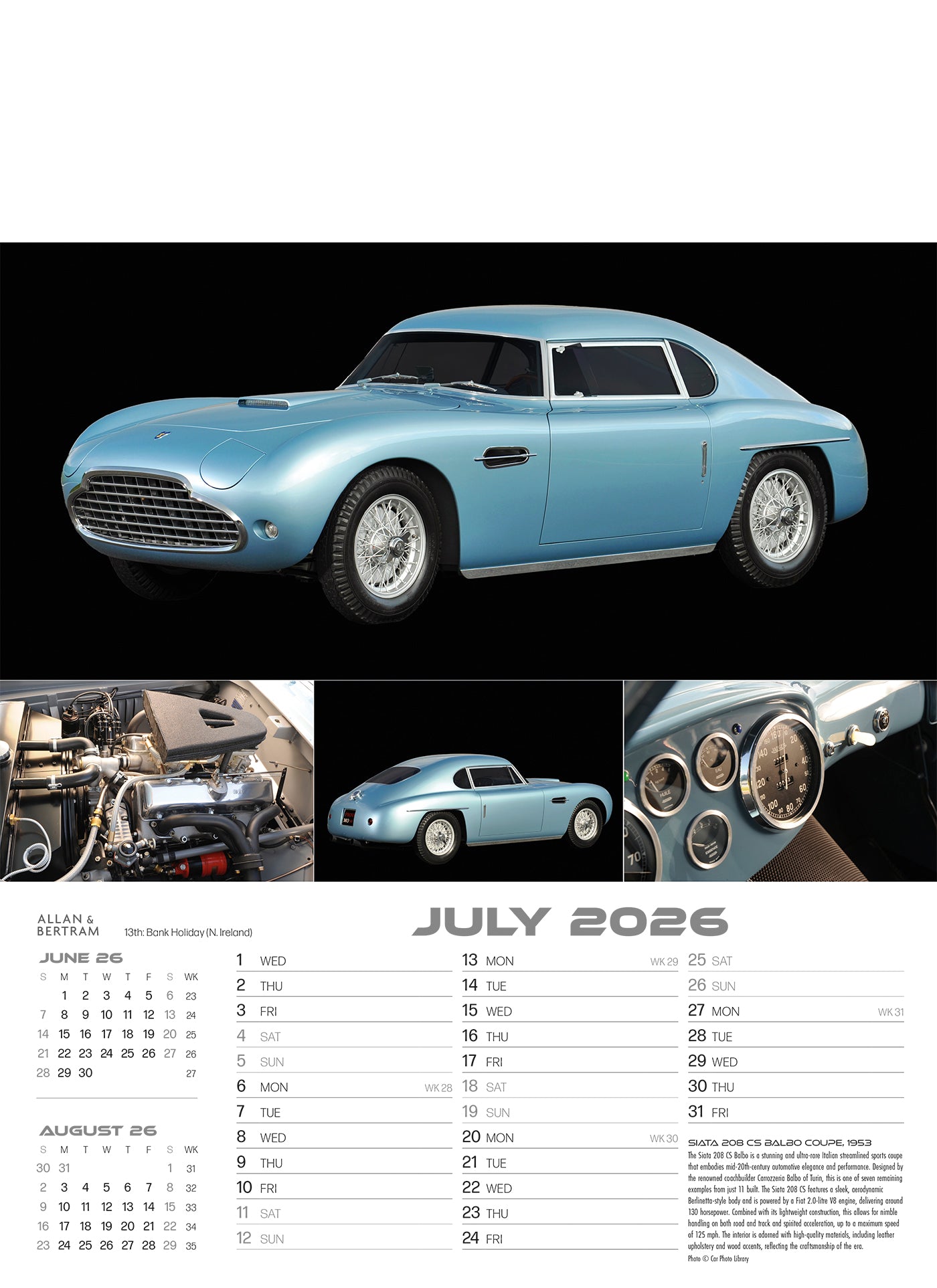 Auto Junior Wall Calendar