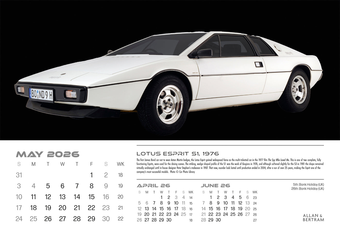 Auto Midi Desk Calendar