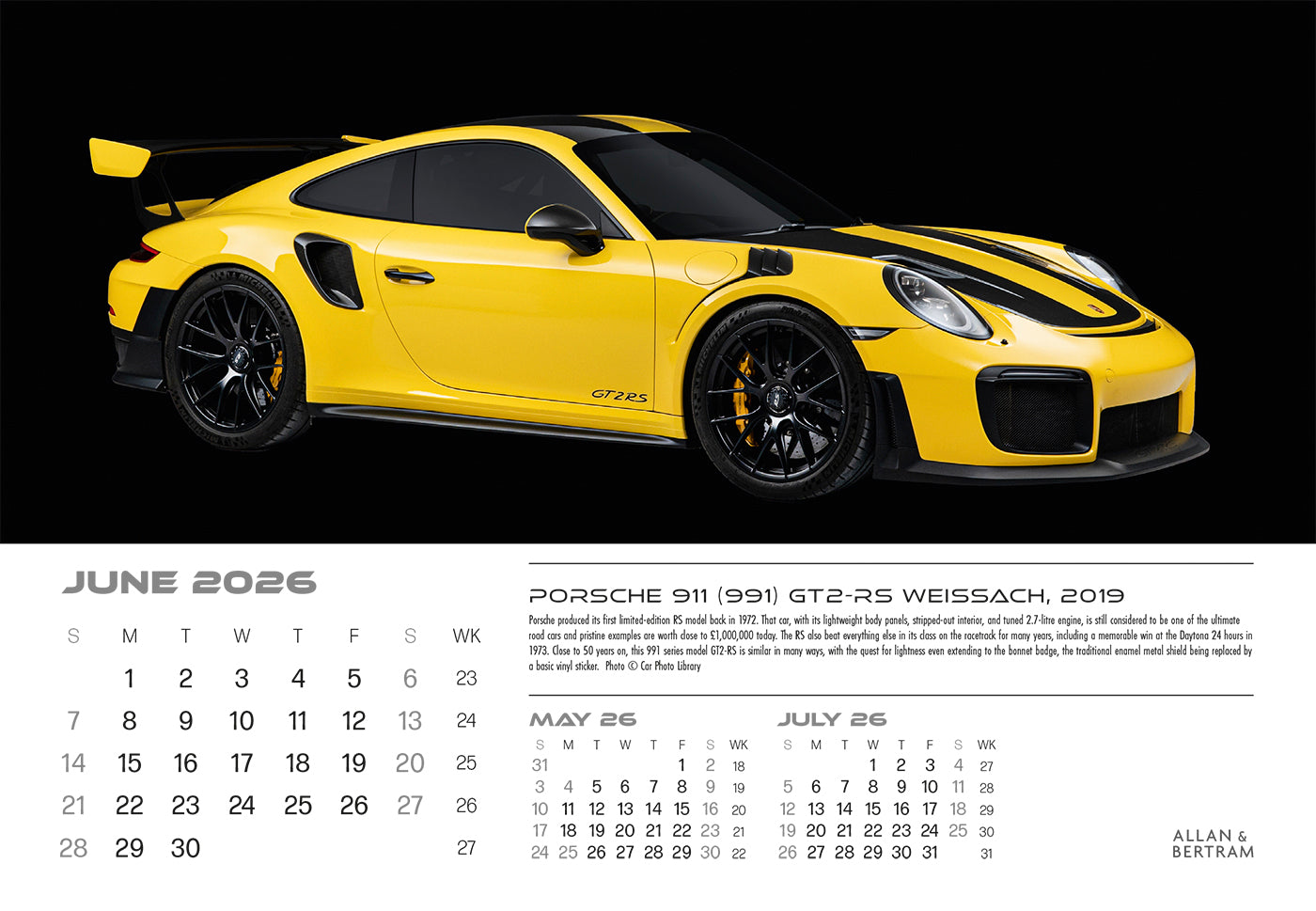 Auto Midi Desk Calendar