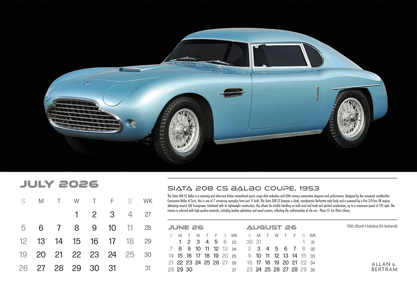 Auto Midi Desk Calendar