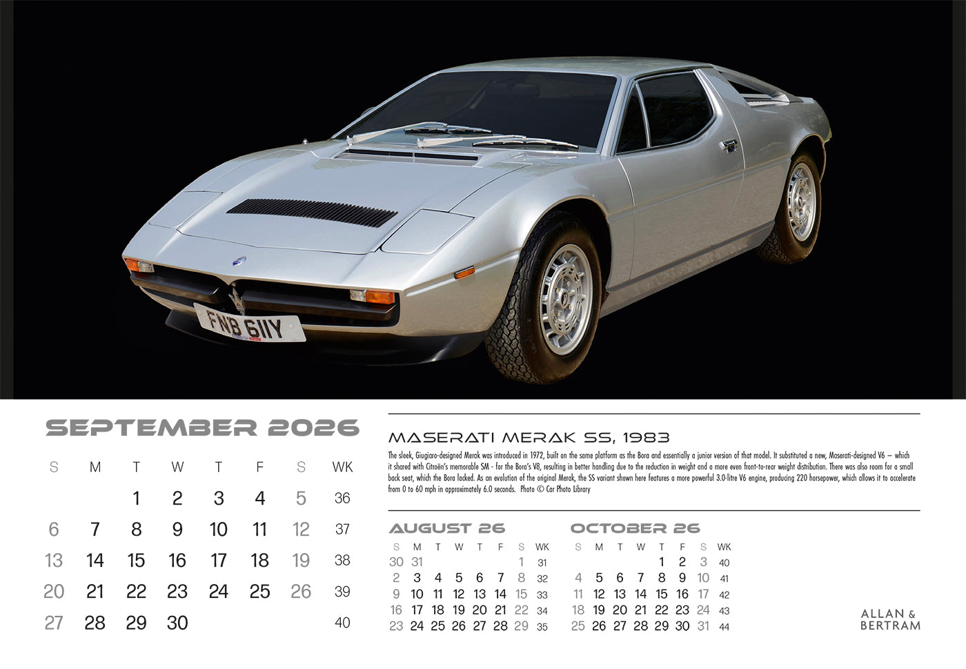 Auto Midi Desk Calendar