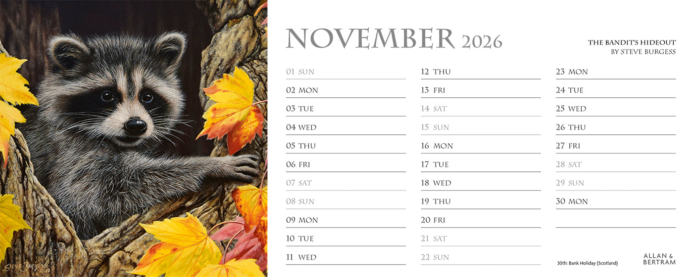 Call of the Wild Desk Calendar