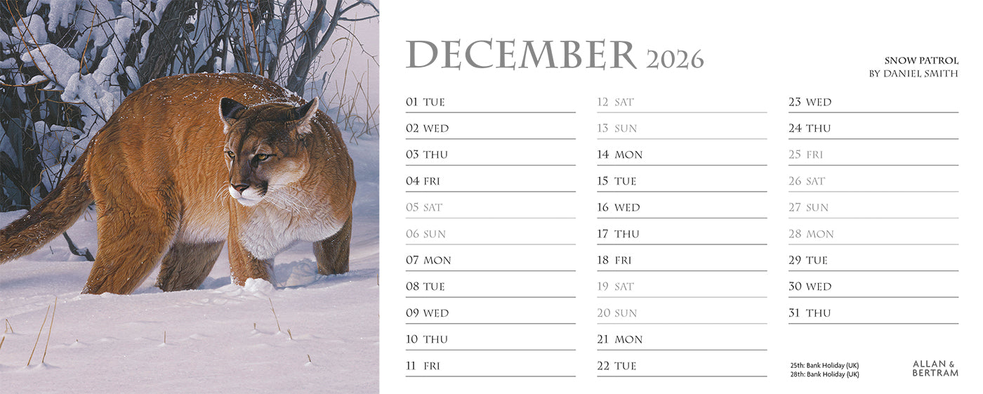 Call of the Wild Desk Calendar