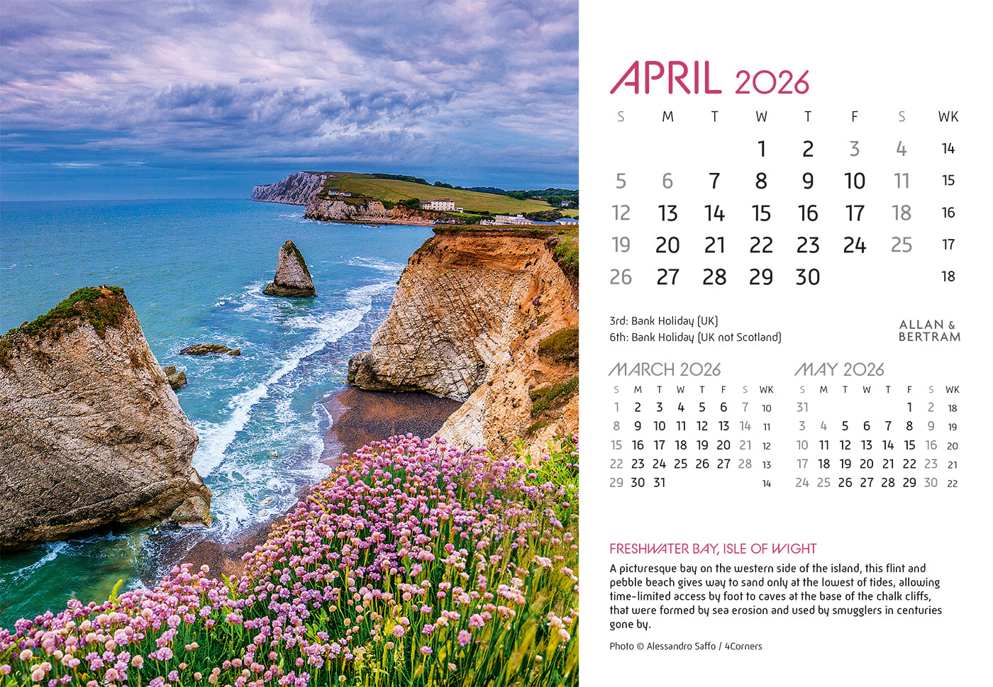 Coastal Path Midi Desk Calendar