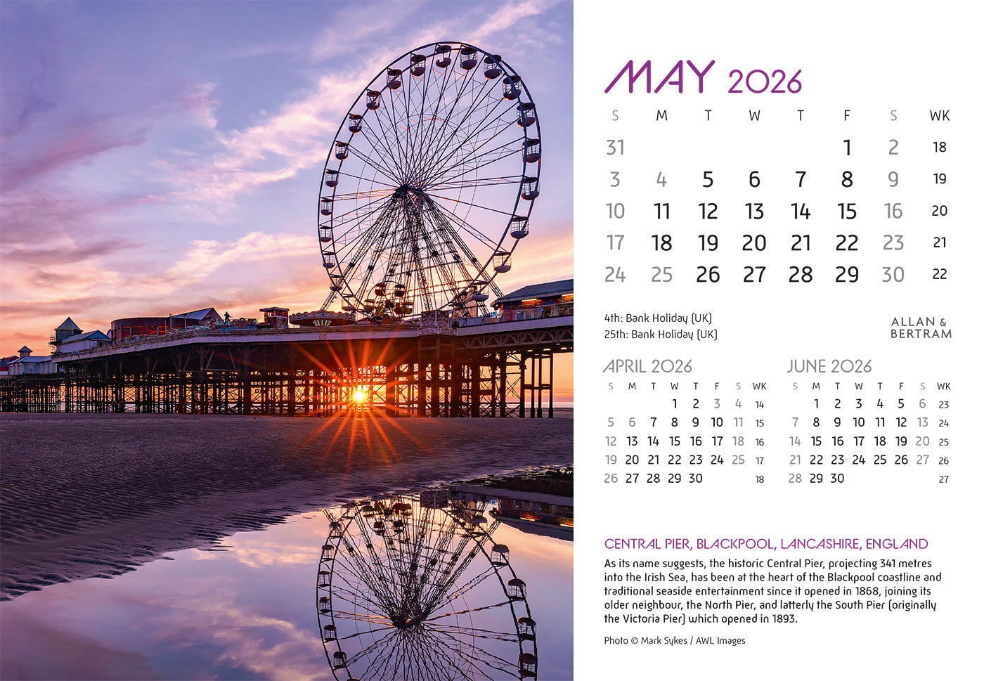 Coastal Path Midi Desk Calendar