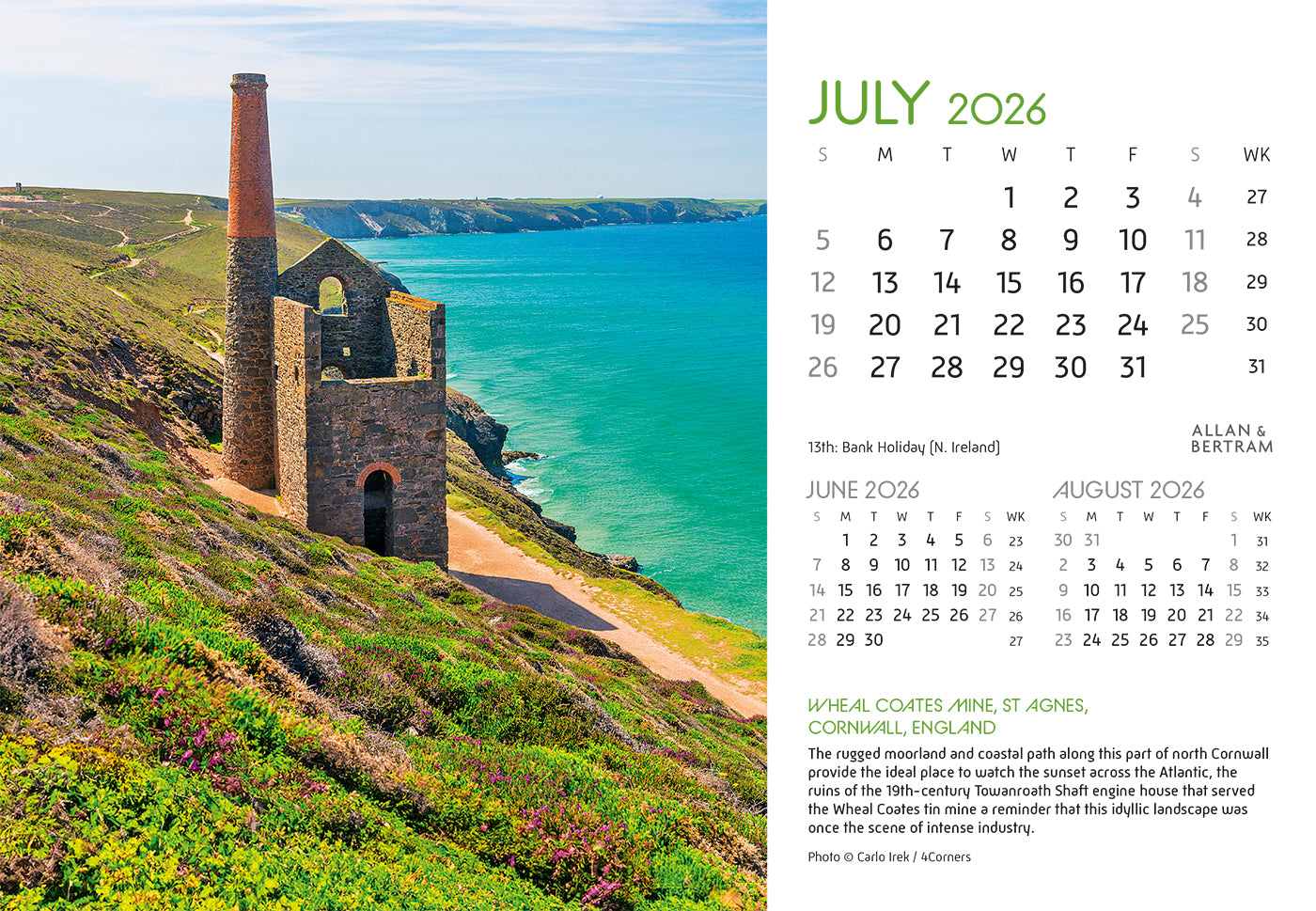 Coastal Path Midi Desk Calendar