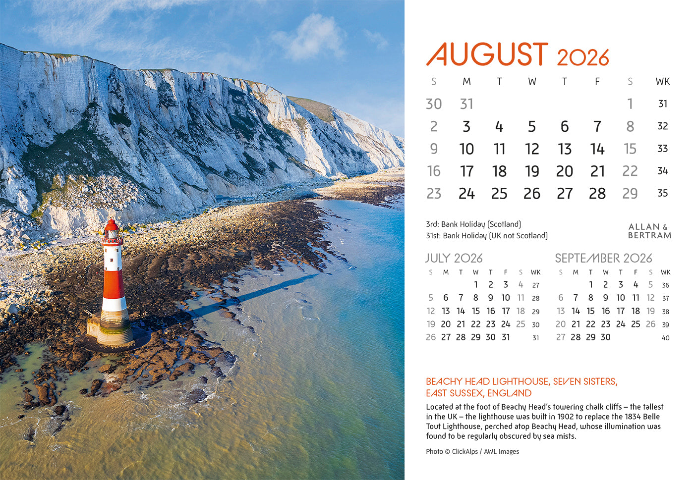 Coastal Path Midi Desk Calendar