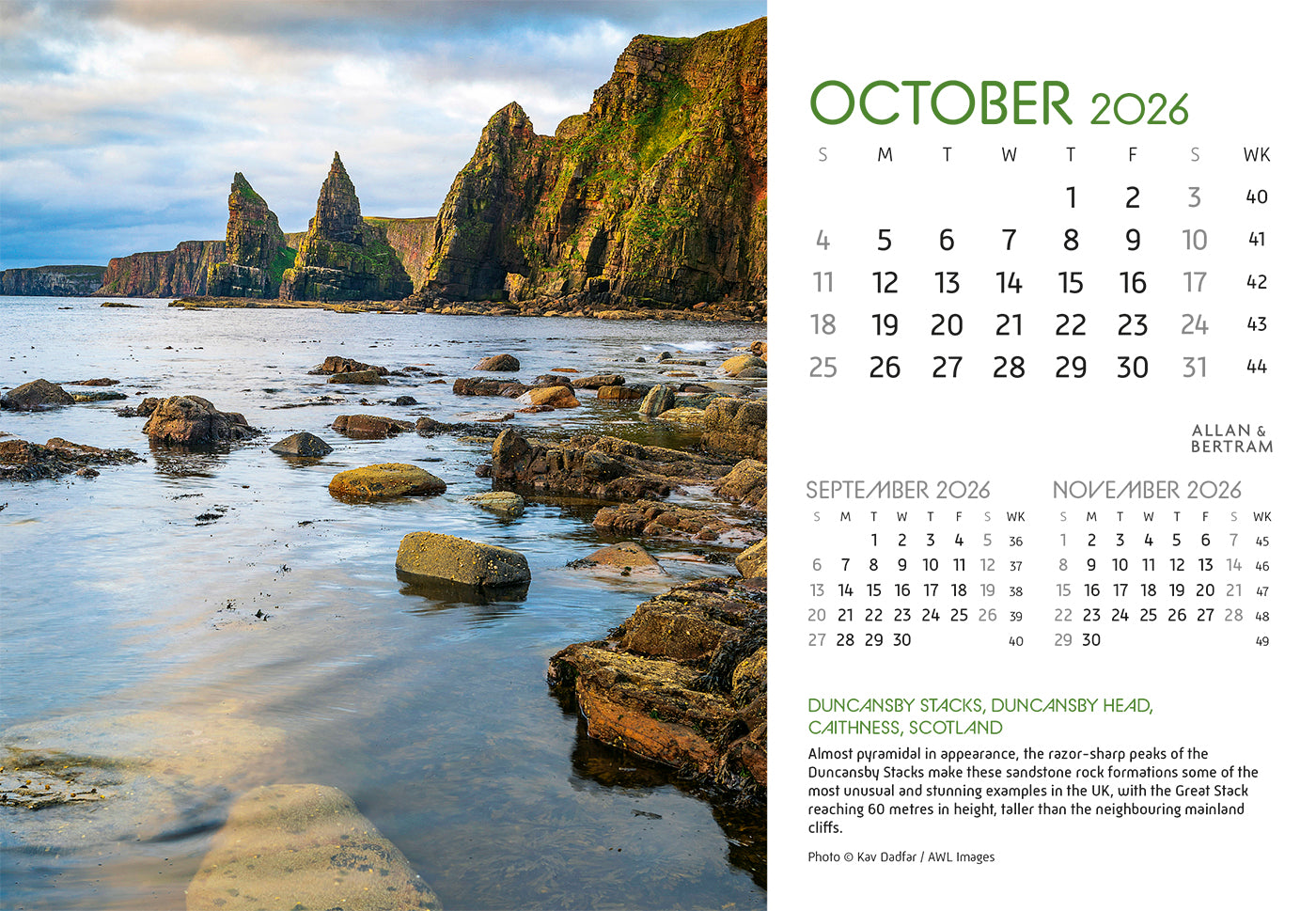 Coastal Path Midi Desk Calendar