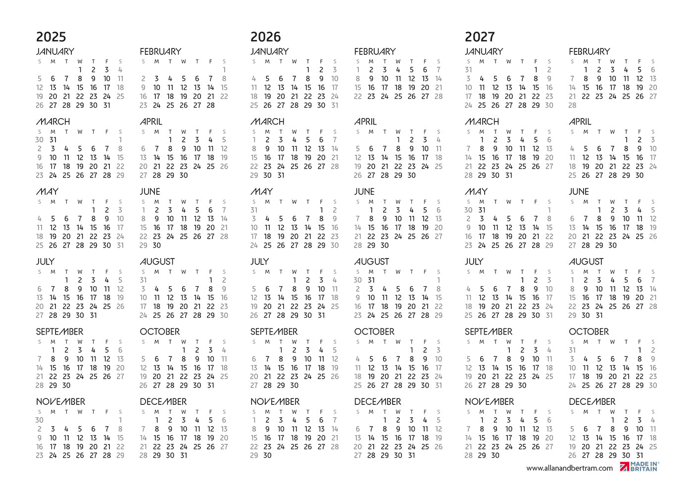 Coastal Path Midi Desk Calendar