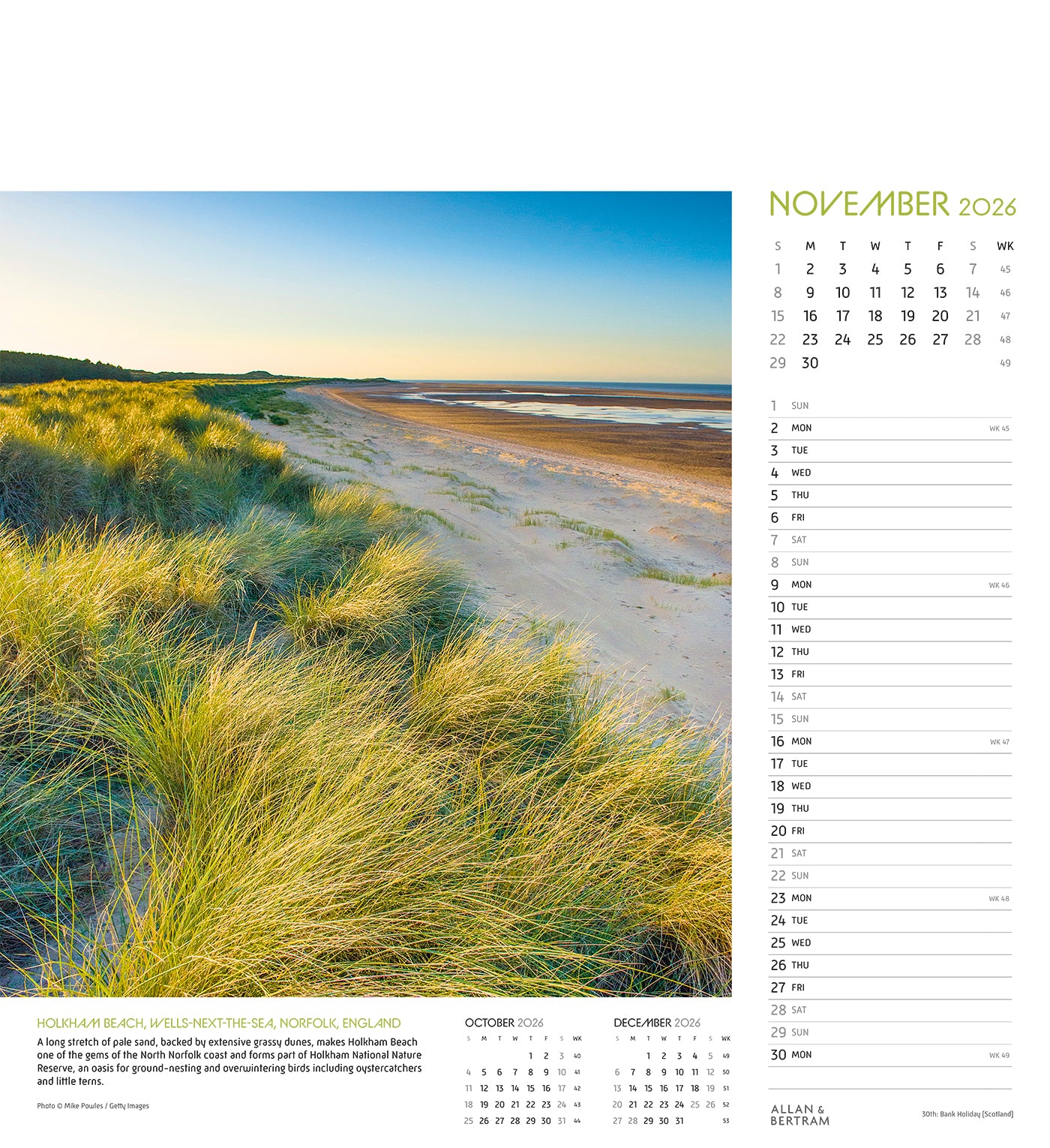 Coastal Path Wall Calendar