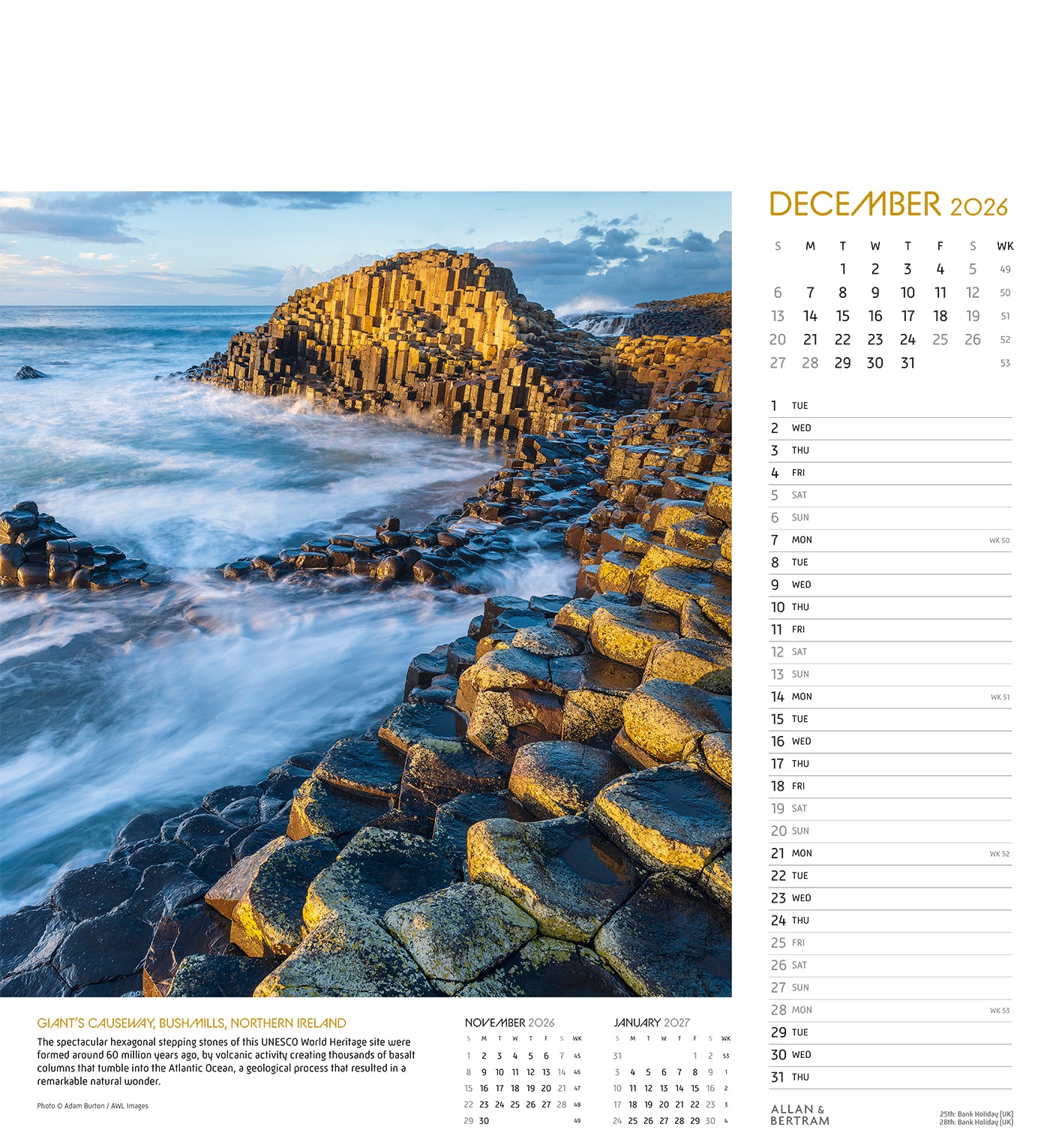 Coastal Path Wall Calendar