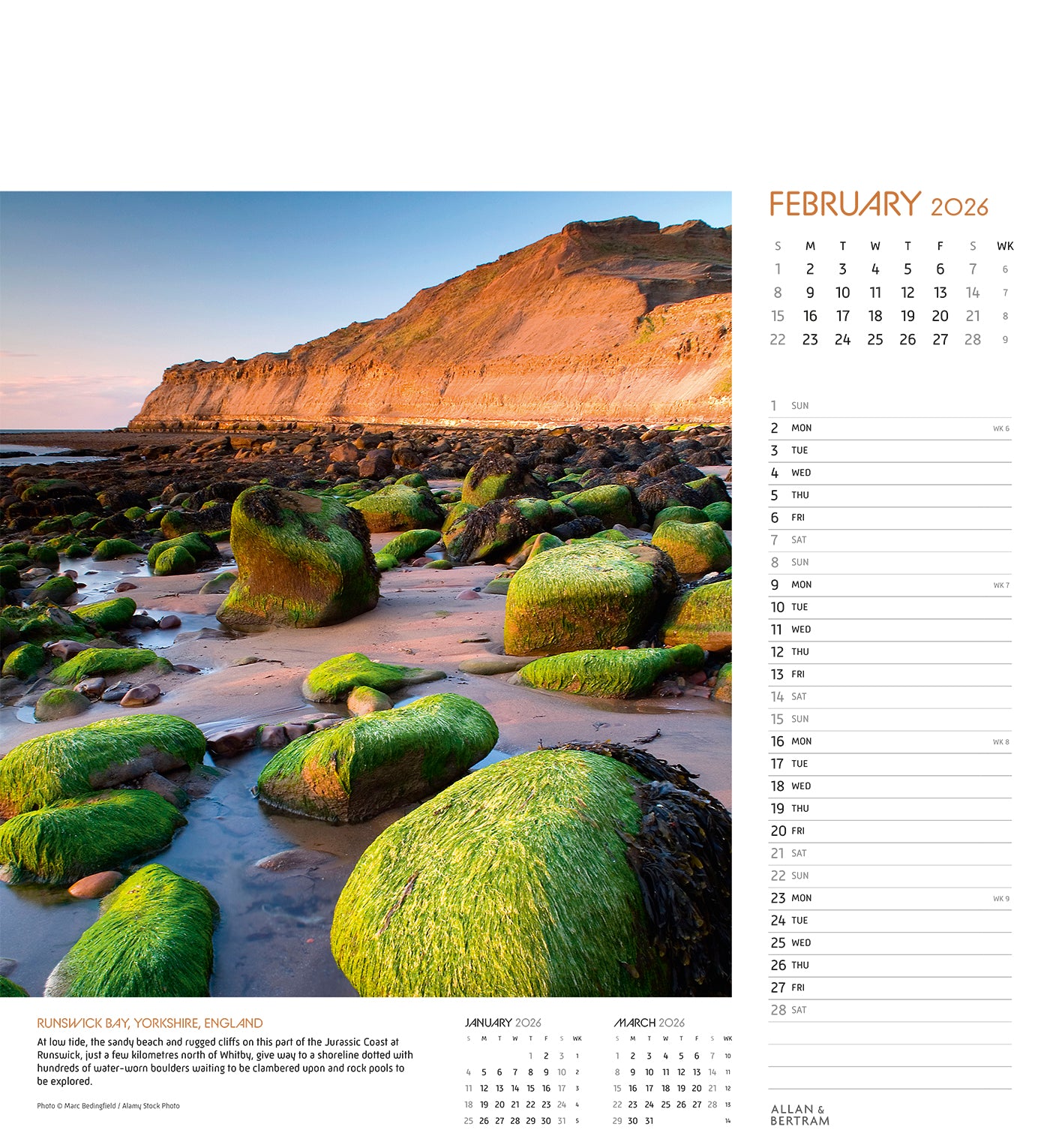 Coastal Path Wall Calendar