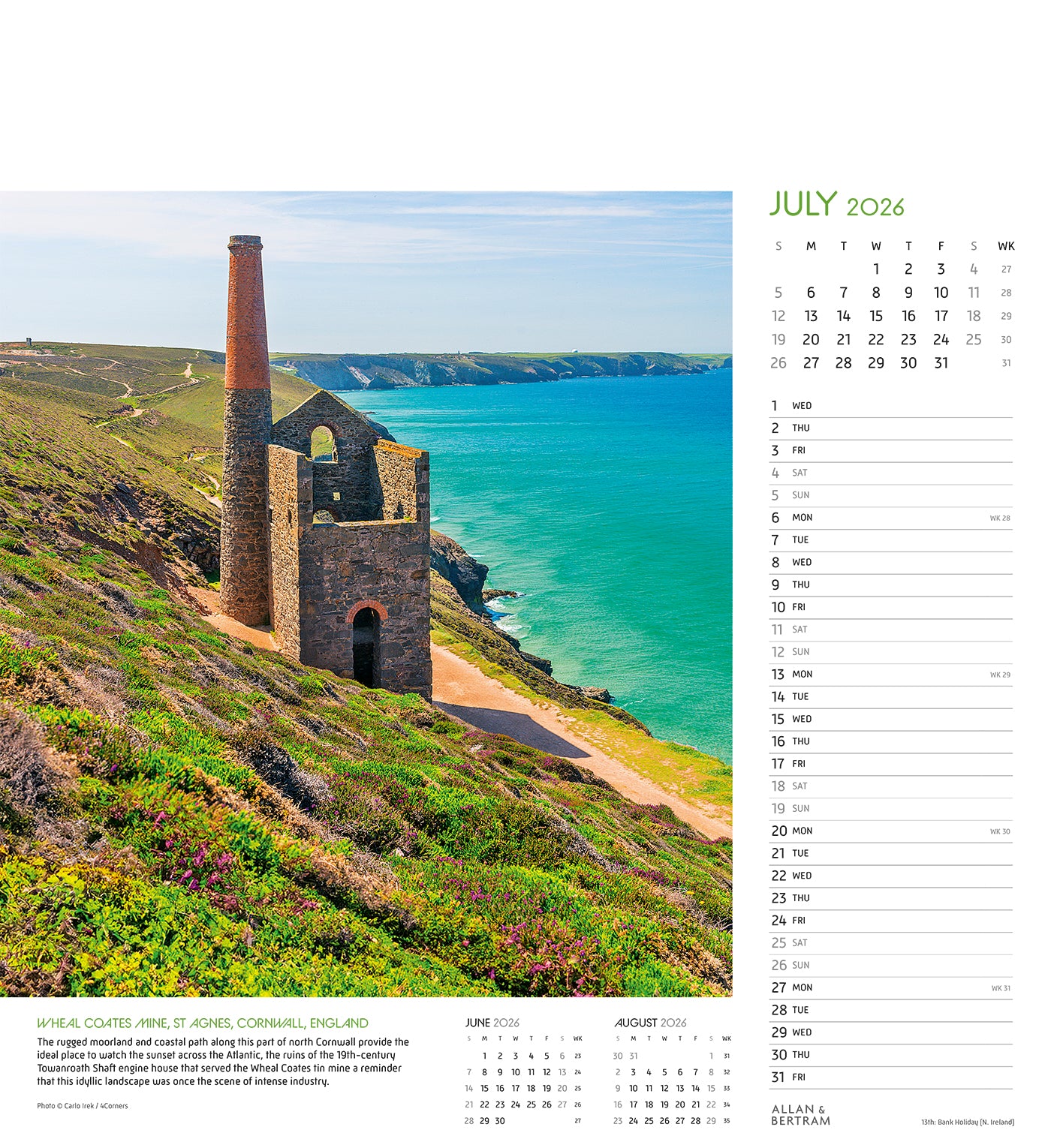 Coastal Path Wall Calendar