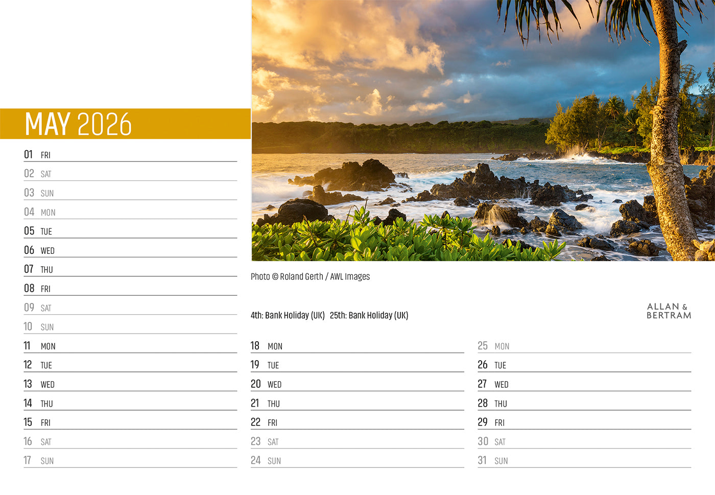 Explorer Midi Desk Calendar