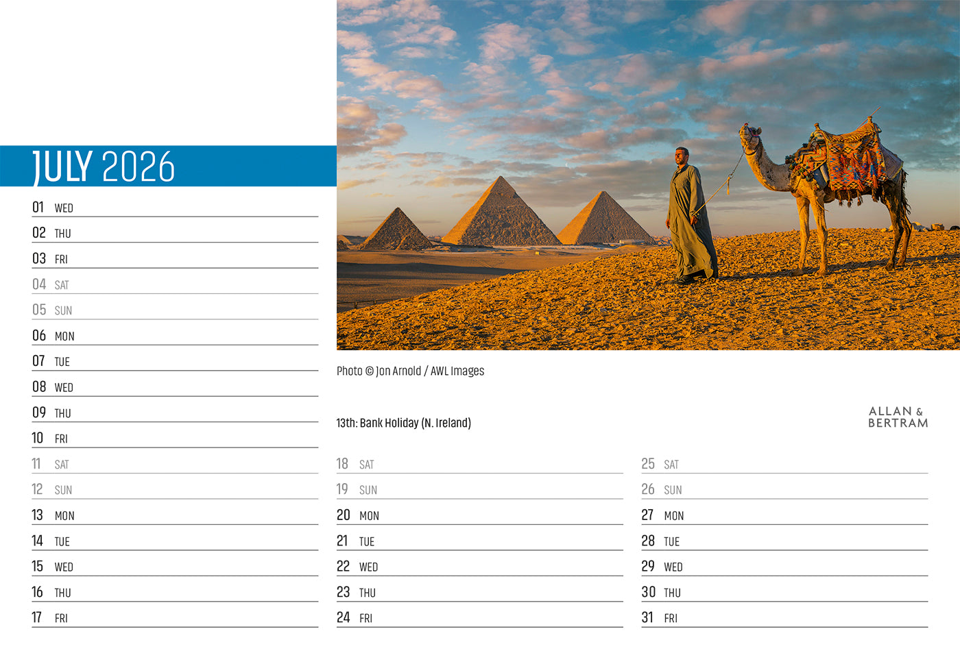 Explorer Midi Desk Calendar