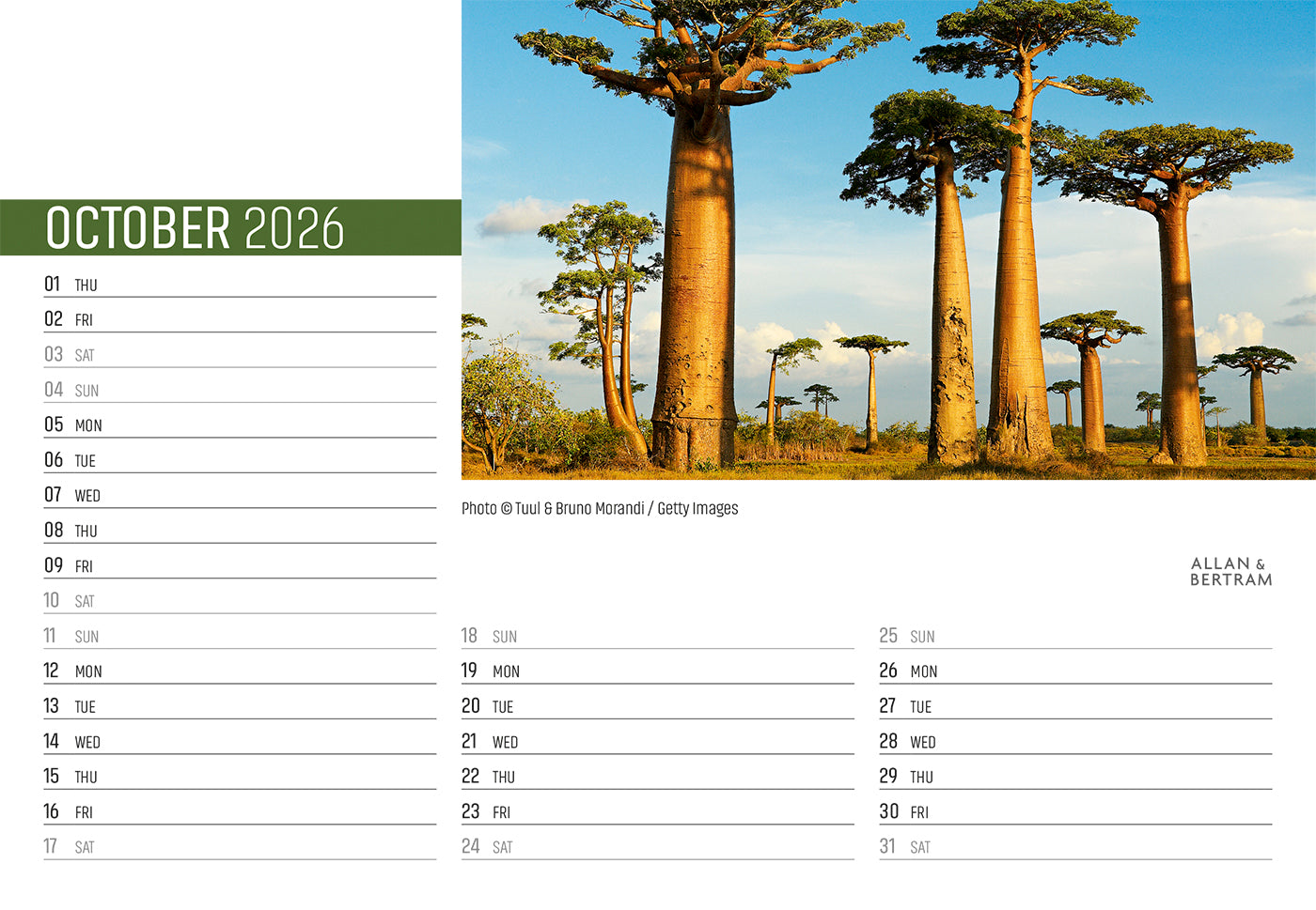 Explorer Midi Desk Calendar