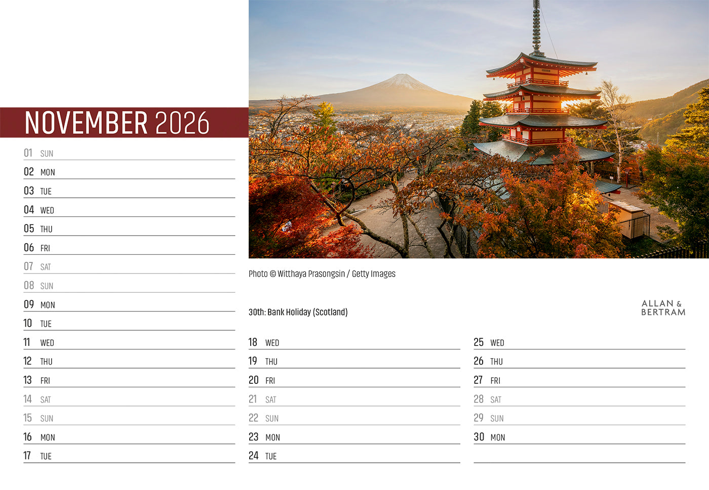 Explorer Midi Desk Calendar
