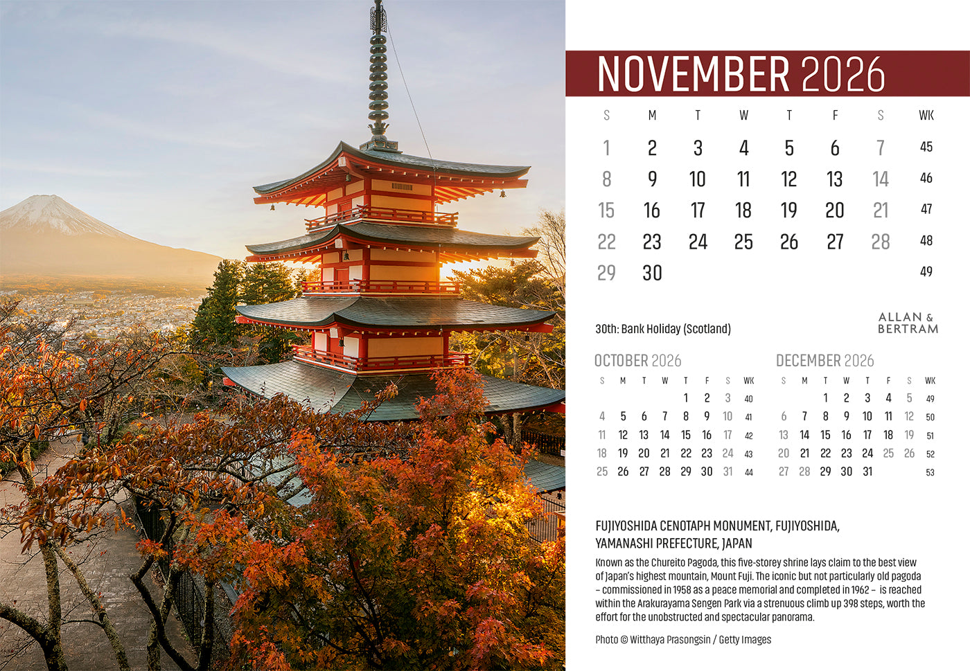 Explorer Midi Desk Calendar