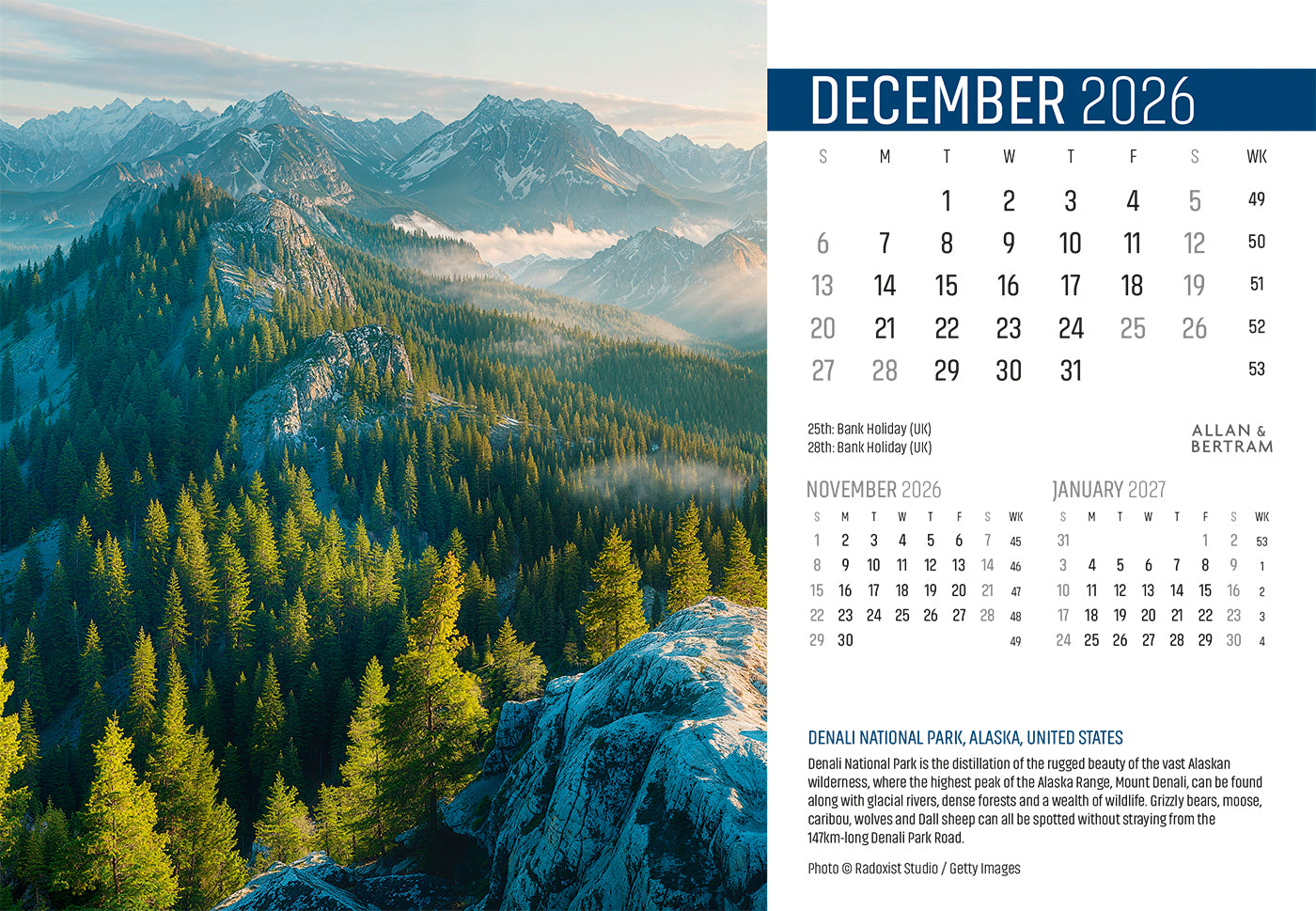 Explorer Midi Desk Calendar