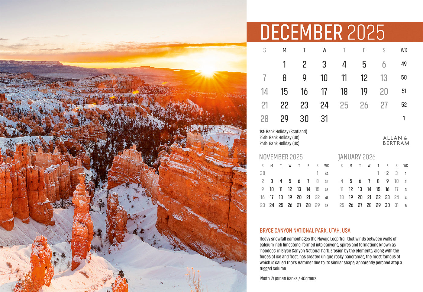 Explorer Midi Desk Calendar