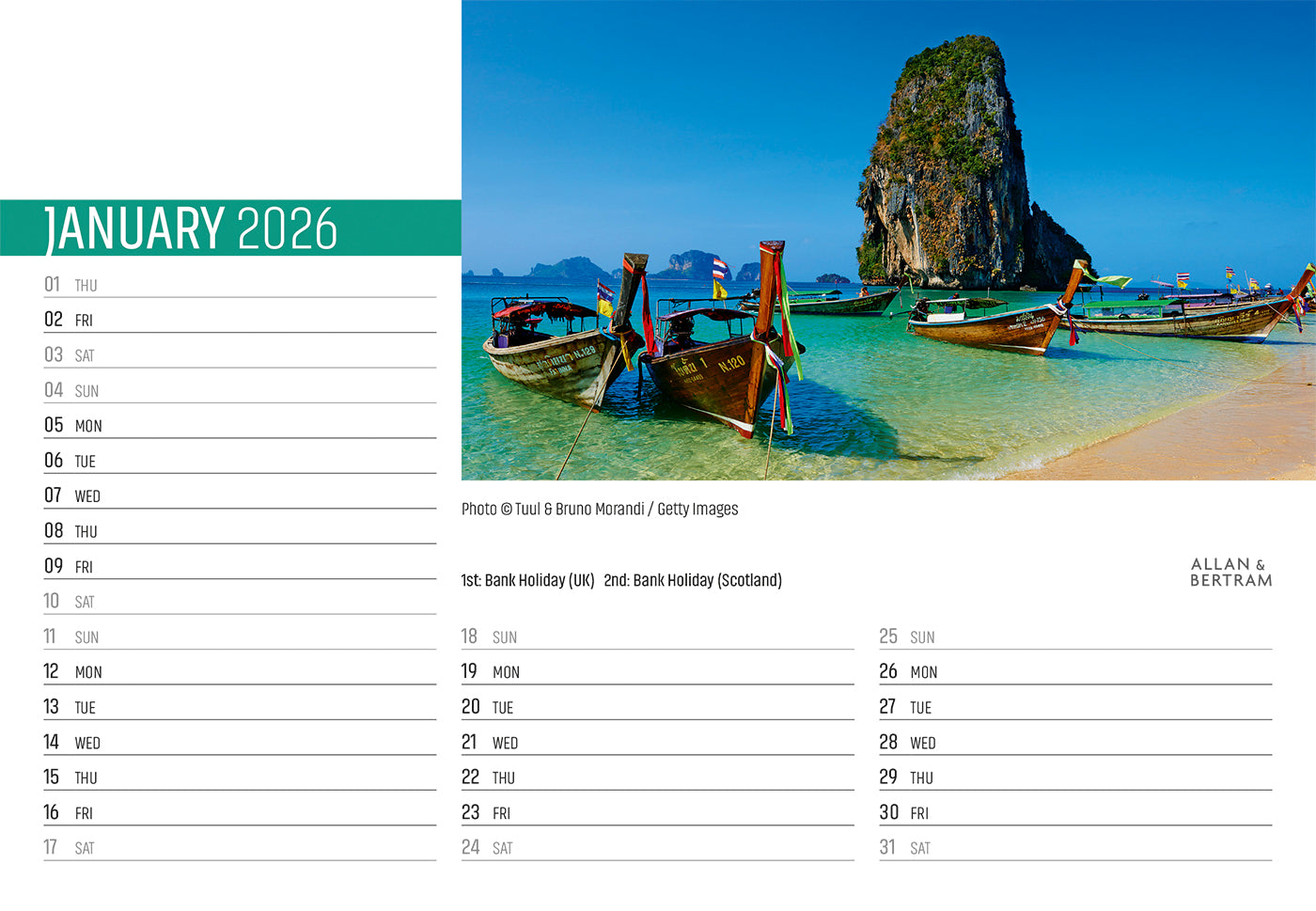Explorer Midi Desk Calendar