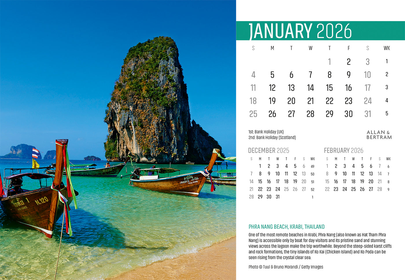 Explorer Midi Desk Calendar