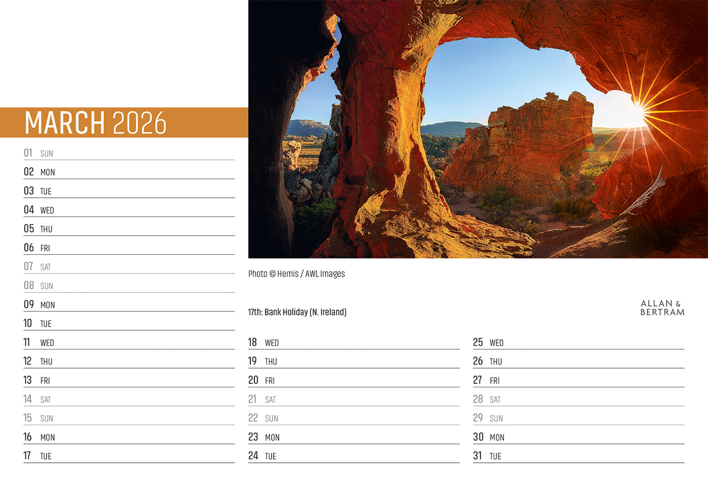 Explorer Midi Desk Calendar