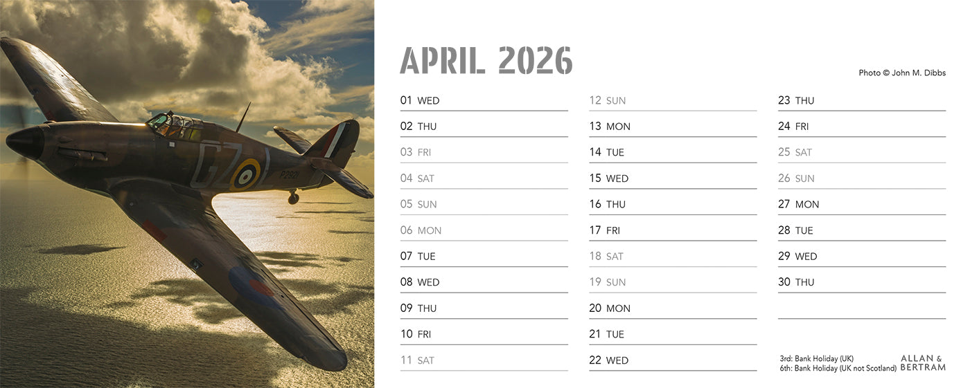 Flying Legends Desk Calendar