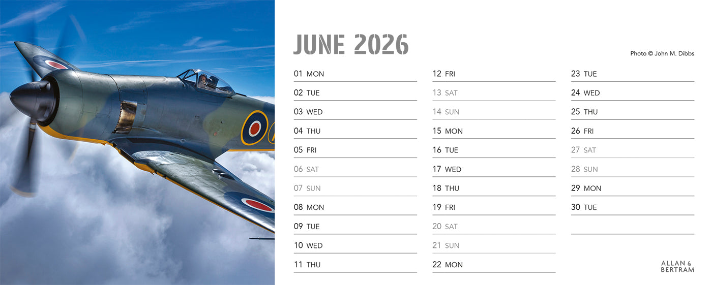 Flying Legends Desk Calendar