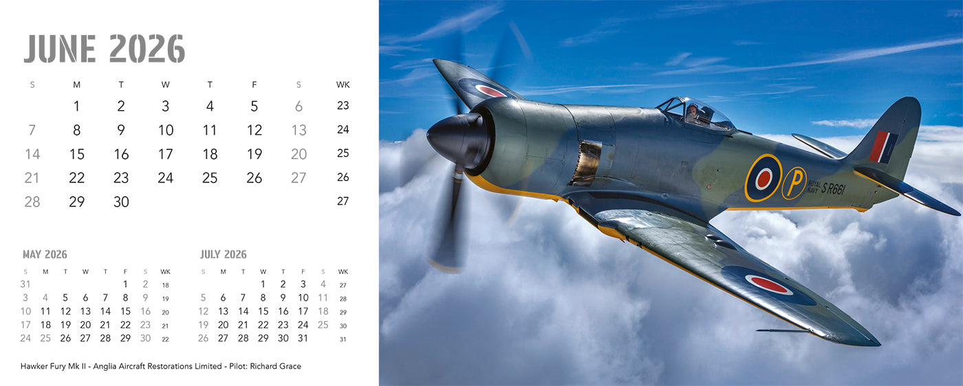 Flying Legends Desk Calendar