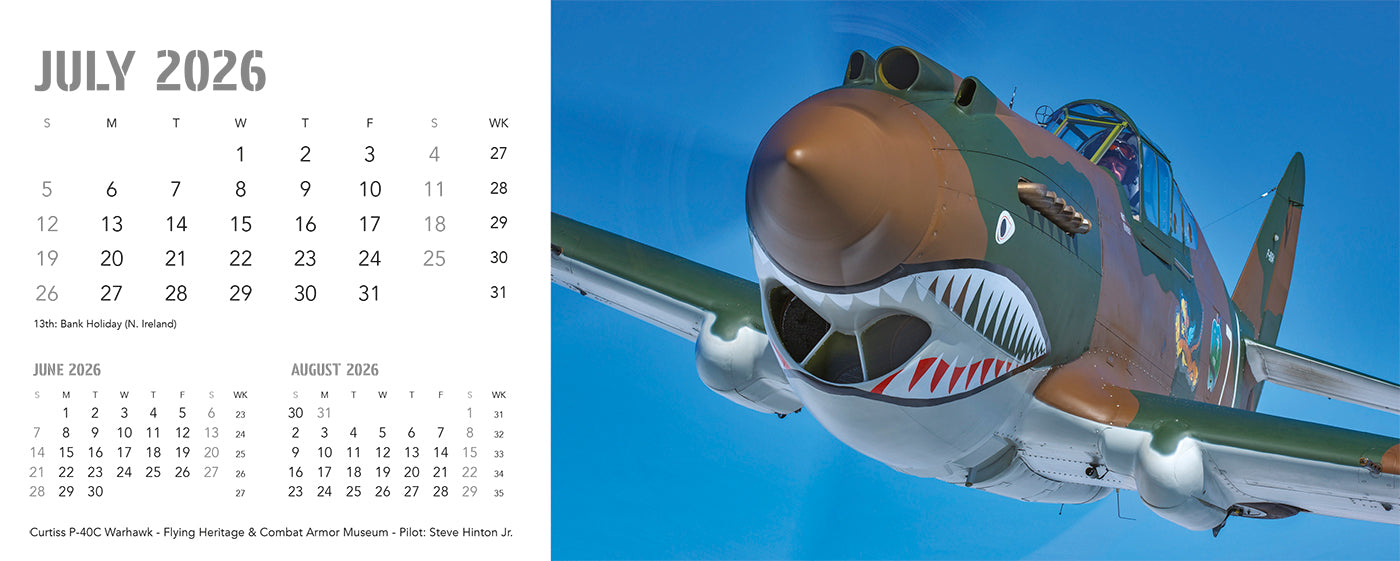 Flying Legends Desk Calendar