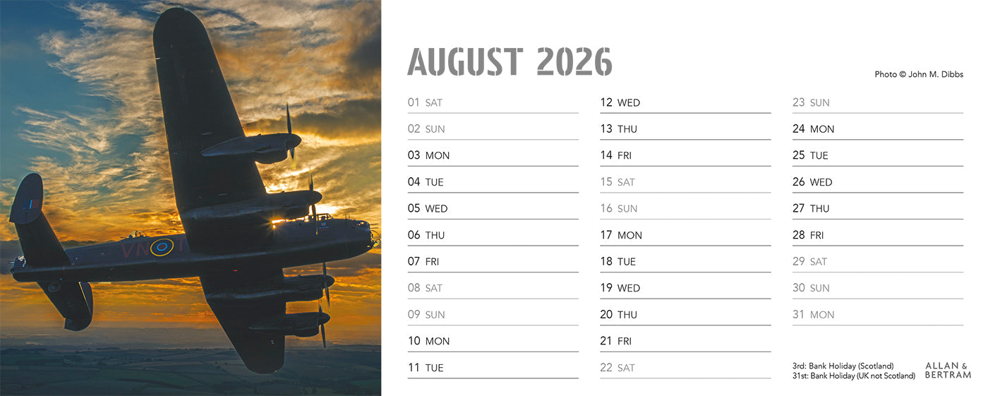 Flying Legends Desk Calendar