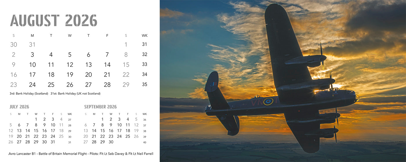 Flying Legends Desk Calendar